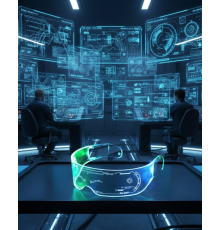 LED Işıklı Rave Gözlüğü 7 Renk 5 Işık Modu Futuristik Tasarım