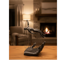 3D El İnsan Figürü Gri Modern Ev ve Ofis Dekoru