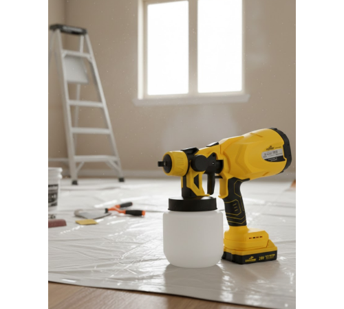 Akülü Boya Püskürtme Tabancası Ayarlanabilir Sprey ve Fan Ayarı