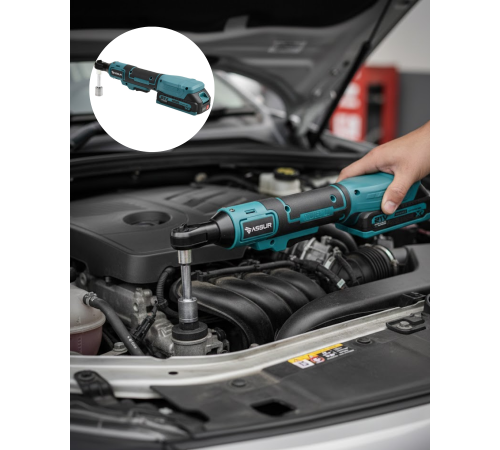 Yandan Sıkma Somun İçin Akülü Cırcır Anahtar Dar Alan Uyumlu