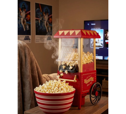 Nostaljik Tasarımlı Yağsız Mısır Patlatma Makinesi