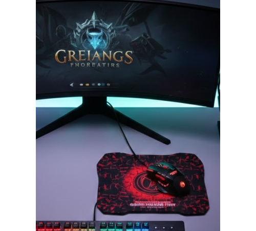 Mouse Mousepad Seti 3 DPI Ayarı ve LED Işıklı Ergonomik Yapı
