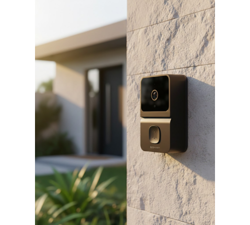 WiFi Akıllı Kapı Zili 85 Derece Geniş Açı Android iOS Uyumlu