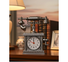 Retro Telefon Görünümlü Çalar Saat Masa ve Raf Dekoru