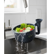 Modern Tasarımlı Sebze Yıkama Kabı Süzgeçli Pratik Mutfak Aparatı