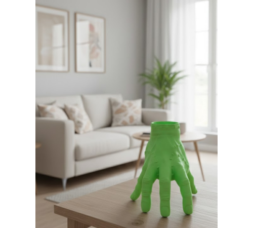 3D Yeşil El Biblo 27x22 cm Dikkat Çekici Ev Dekorasyonu