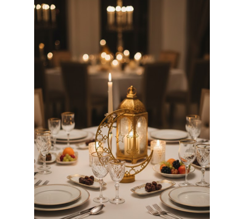 3D Hilal Dekorasyonu Özel Baskı Premium Tasarım