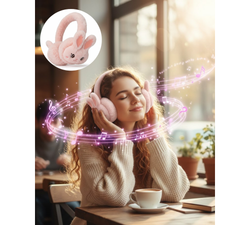Peluş Kulaklıklı Bluetooth Kablosuz Müzik Dinleme ve Görüşme Özellikli