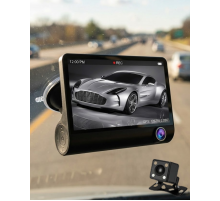 Araç DVR Kamera Çift Lensli 4 İnç Ekranlı G Sensörlü