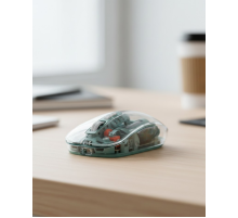 Bluetooth ve 2.4G USB Destekli Pilli Kablosuz Şeffaf Mouse