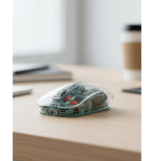 Bluetooth ve 2.4G USB Destekli Pilli Kablosuz Şeffaf Mouse