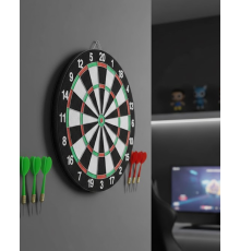 Kaliteli Ahşap Dart Tahtası 12 İnç  4 Dart Ok Seti