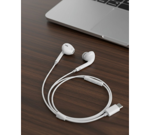 Type C Uyumlu Mikrofonlu Kulak İçi Kulaklık Konforlu Tasarım