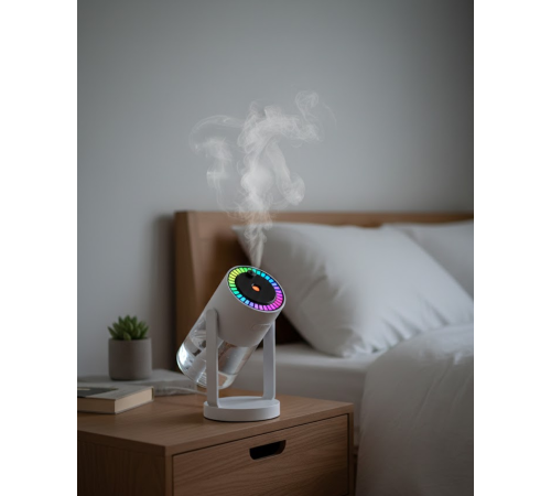 Araç ve Ev İçin Hava Nemlendirici Projektörlü Sessiz Buhar