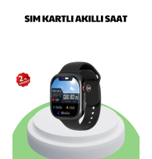 Sesli Arama Özellikli SIM Kartlı Siyah Akıllı Saat