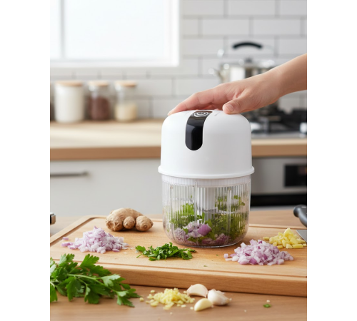 Elektrikli Sarımsak Doğrayıcı Hafif ve Taşınabilir