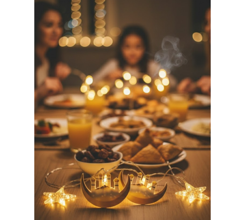 3 Metre Ramazan LED Saçak Işık Ev İçi Dekoratif Aydınlatma