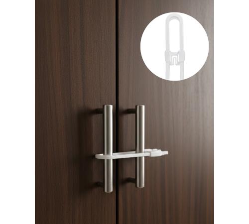 4 Adet Dolap Kapak Kilidi Ev İçi Güvenlik İçin Pratik Koruma Seti