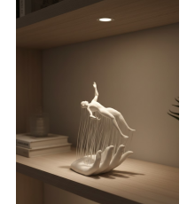 3D El Üzerinde İnsan Figürü Beyaz Minimal Masa Üstü Dekor