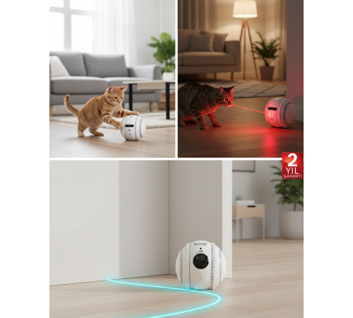 Evcil Hayvan ve Bebek Takip Kamerası Otomatik Şarj ve Muhafız Modu