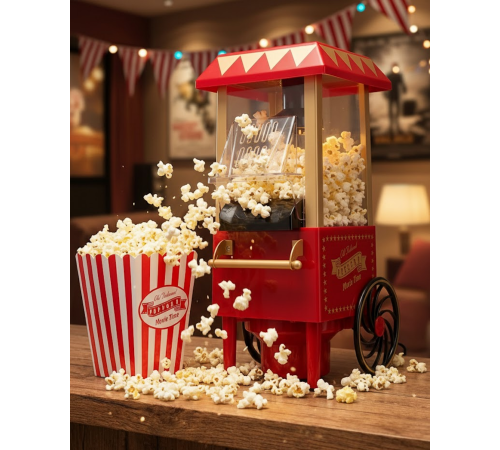 Sıcak Hava Teknolojili Yapışmaz Popcorn Makinesi