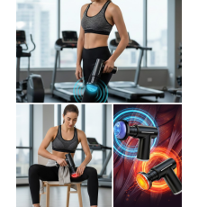 Profesyonel Derin Doku Masaj Aleti 6 Başlık 1800 mAh Batarya