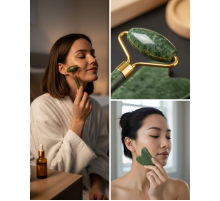 Yüz Masaj Aleti Roller ve Gua Sha 2li Set