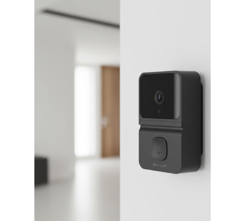 Şarjlı Akıllı Kapı Zili 800 mAh Bataryalı Mobil Bildirimli