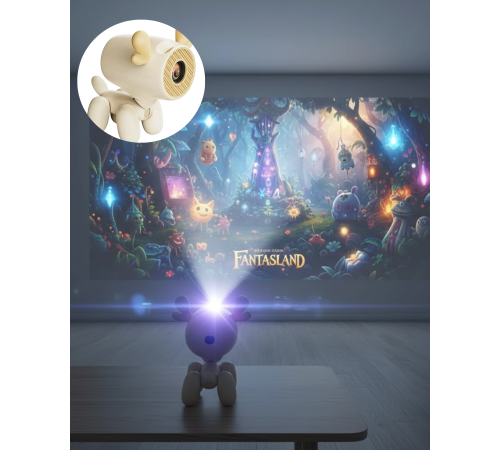 500 ANSI Lümen Parlaklıkta Akıllı Mini Projeksiyon Cihazı