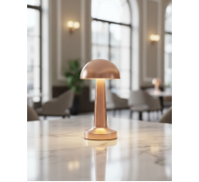 Şarjlı LED Masa Lambası 3 Kademe Dokunmatik Bronz Modern Tasarım