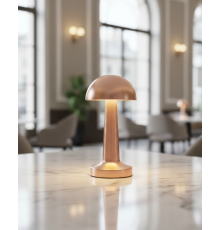 Şarjlı LED Masa Lambası 3 Kademe Dokunmatik Bronz Modern Tasarım