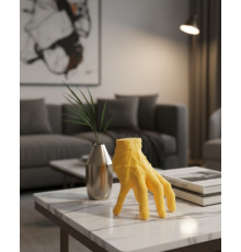 3D Dekoratif Sarı El Obje 17x16 cm Şık ve Dikkat Çekici Tasarım