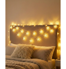 Dekoratif Yıldız LED Aydınlatma 5 Metre Sabit Işık İç Mekan Kullanım