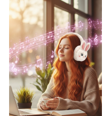 Tavşan Kulaklı Bluetooth Kulaklık Şarjlı Kablosuz Stereo Ses