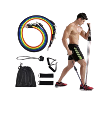 Evde Spor İçin Çok Amaçlı Direnç Lastiği Antrenman Seti 11 Parça