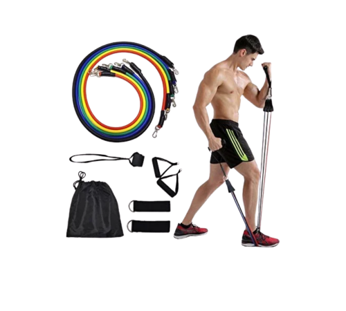 Evde Spor İçin Çok Amaçlı Direnç Lastiği Antrenman Seti 11 Parça