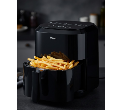1360W Güçlü 4 Litre Kapasiteli Dokunmatik Cam Hazneli Airfryer