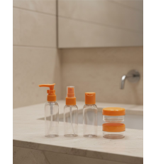 30 ml 5’li Seyahat Şişesi Seti Çantalı Kozmetik Organizer