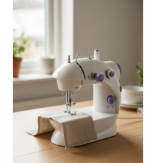 Pedallı Mini Dikiş Makinesi Çift Makara Kilitli Dikiş