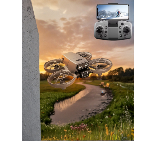 LED Işıklı Mini Drone Kameralı Headless ve APP Destekli