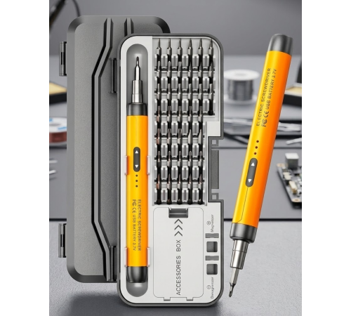 Type C Şarjlı Mini Elektrikli Tornavida 38 Uçlu Manyetik Tamir Kiti