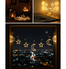 Büyük Ay Yıldız Led Ramazan Süsü Dekoratif Işık