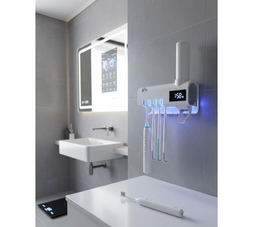 Manyetik Duvar Tipi UV Hijyenik Diş Fırçası Tutucu