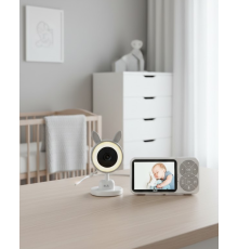 Karşılıklı Sesli Bebek Kamerası 4x Zoom Sıcaklık Sensörlü