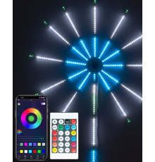 RGB LED Duvar Dekoru Sökülebilir Kollu Havai Fişek Işık Sistemi