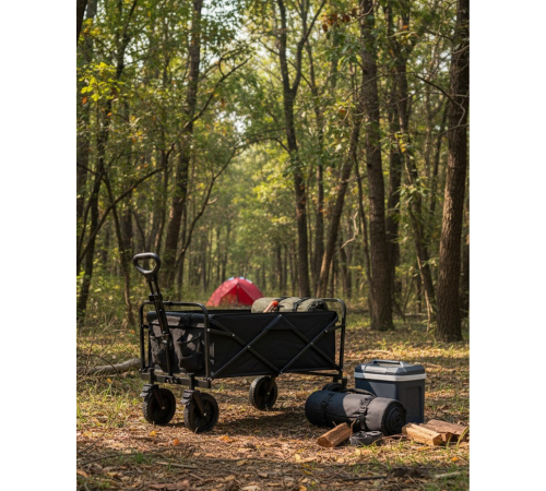 Çok Amaçlı Katlanabilir Kamp Arabası Bahçe Alışveriş Taşıma Vagonu