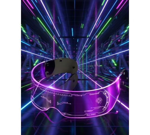 LED Işıklı Gece Gözlüğü Rave Festival ve Yılbaşı Partisi İçin