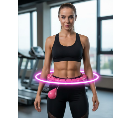 Evde Spor İçin Akıllı Hula Hoop Çemberi Bel İnceltici Mor