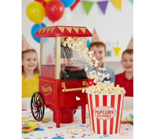 5 Dakikada Popcorn Hazırlayan Yağsız Patlatma Makinesi