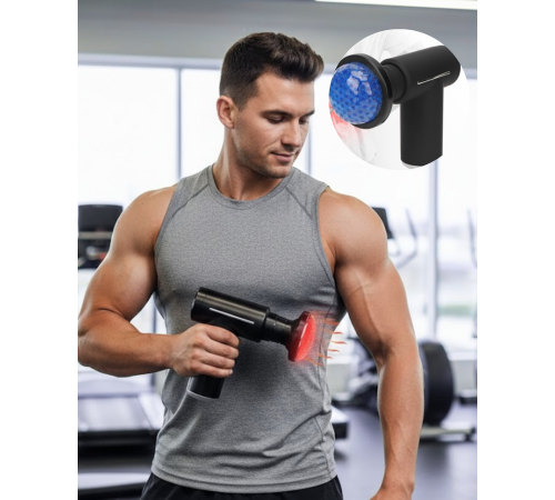 Şarjlı Masaj Tabancası Sıcak Soğuk Terapi Sessiz Güçlü Motorlu